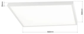 Orion - LED stmievateľné stropné svietidlo DISC LED/46W/230V 2700/3000/4000K 59x59 cm biele