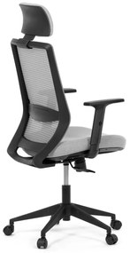 Kancelárska ergonomická stolička SENA — látka, čierna / šedá
