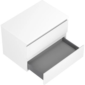 Mexen Orio, kúpeľňová skrinka 70 cm s hornou časťou, 2 zásuvky, biela matná, 91A10-07047-2-BFFC01