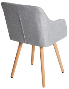 Štruktúra lakťovej opierky stoličky Scandinavia svetlo šedá