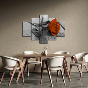 Obraz - Oranžová ruža (150x105 cm)