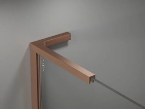 Mexen, Mexen Kioto-X L sprchová stena 80 x 200 cm, transparentná 10 mm, brúsená meď - 800-080-107-65-00-X