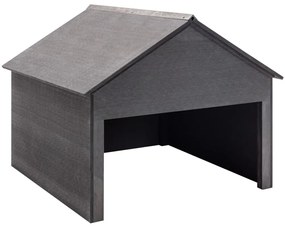 Garáž pre kosačku šedá 80x80x70 cm WPC