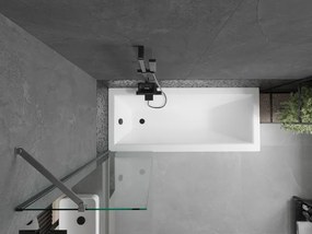 Mexen Next, 1-krídlová vaňová zástena 50 x 150 cm, 6mm číre sklo, brúsená grafitová, 895-050-000-00-00-66
