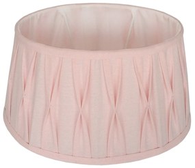 Ružové oválne plisované tienidlo Riva pink - 38 * 31,5 * 24 cm / E27