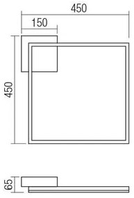 Redo 01-1639 - LED Stmievateľné stropné svietidlo KLEE LED/30W/230V 45x45 cm zlaté