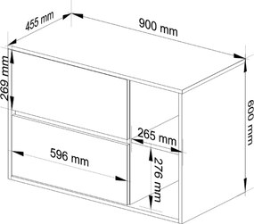 Závesná skrinka pod umývadlo VAMI 90 cm - výber z 6 prevedení