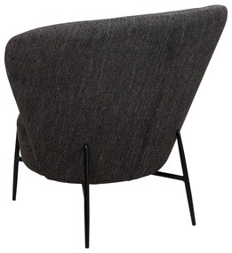 Antracitové kreslo z textílie buklé Orbit – DAN-FORM Denmark