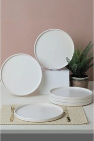 Biele keramické taniere v súprave 6 ks ø 27 cm – Hermia
