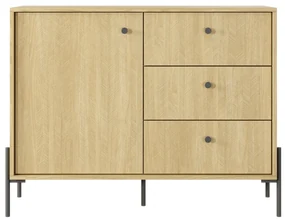 Komoda Scandia D3S (dub scandi + jedlička scandi). Akcia -20%. Vlastná spoľahlivá doprava až k Vám domov. 1071388