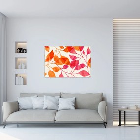 Obraz - Oranžové lístie (90x60 cm)