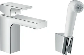 Hansgrohe Vernis Shape, umývadlová batéria 100 s ručnou sprchou Bidette, chrómová, HAN-71216000
