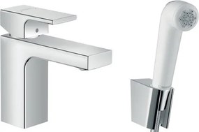 Hansgrohe Vernis Shape, umývadlová batéria 100 s ručnou sprchou Bidette, chrómová, HAN-71216000
