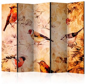 Artgeist Paraván - Birds [Room Dividers] Veľkosť: 225x172, Verzia: Jednostranný