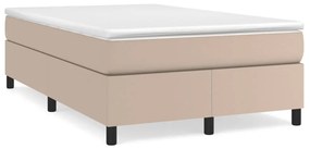 Boxspring posteľ+matrac, kapučínová 120x190cm, umelá koža 3269702