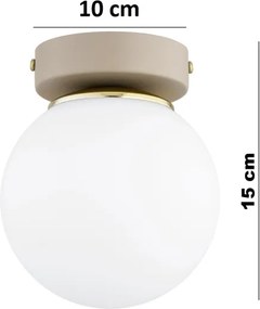 Brilagi - Bodové svietidlo MILO ECRU 1xE27/60W/230V béžová/zlatá
