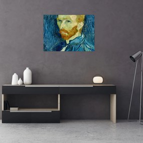 Sklenený obraz - Vincent van Gogh, Self-Portrait, reprodukcia (70x50 cm)