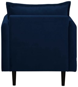 Tmavomodré zamatové kreslo Juli – Ropez