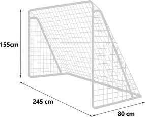 Neo-Sport Futbalová bránka 245 x 155 x 80 cm + cieľová podložka