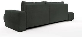 Rozkladacia rohová čalúnená sedacia súprava s úložným priestorom v tvare L ALMADA pravá antracit