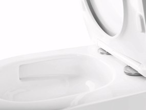 Rea Tito, závesná WC misa 495x360x355 mm, Tornado NFQ + WC sedadlo s pomalým zatváraním, biela lesklá, REA-C6800