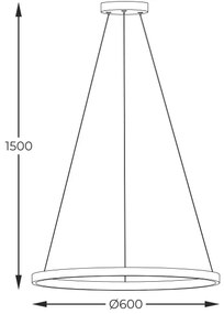 Zuma Line PEN89424-60BK - LED Luster na lanku HORIK LED/32W/230V 3000/4000/6000K