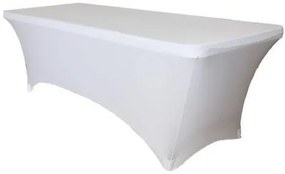 Elastický poťah pre obdĺžnikový stôl 180cm Farba: Biela