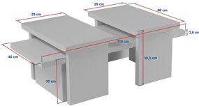 Konferenčný stolík Sanctuary Grey