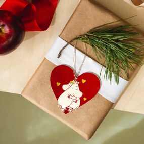 Vianočná dekorácia Moomin Heart, preglejka
