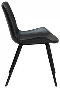 HYPE ČALÚNENÁ STOLIČKA black faux/black