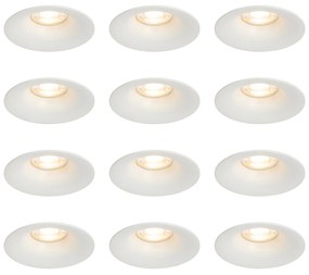 Sada 12 vstavaných bodových svetiel bielych GU10 50 mm - Gijs