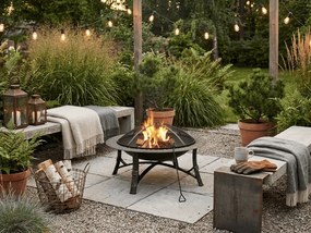 Kovové prenosné ohnisko FIREBOWL ∅ 90 cm, čierne