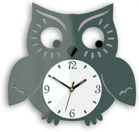 Nástenné hodiny Owl sivé