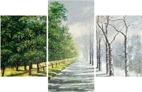 Obraz - Zima versus leto (90x60 cm)