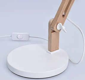Stolová lampa Falun, E27, biela