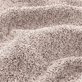 Bielastické poťahy GRAFITI NOVÉ béžové kreslo s drevenými rúčkami (š. 40 - 70 cm)