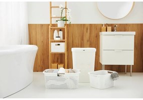 Biely plastový kôš na bielizeň 55 l Country - Rotho