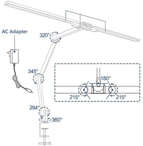 LED Stmievateľná dotyková stolná lampa LED/24W/230V 3000-6500K CRI 92 čierna