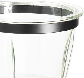 Moderná nástenná lampa čierna so sklom - Roslini