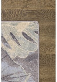 Krémovo-sivý vlnený koberec 133x180 cm Plants – Agnella