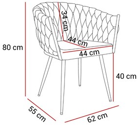 DIZAJNOVÁ STOLIČKA SHELLY BEŽOVÝ ZAMAT + ZLATÁ