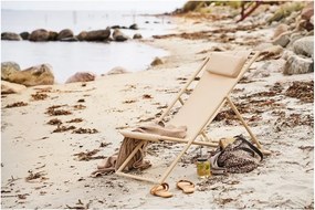 Béžové kovové záhradné ležadlo Curtis – House Nordic