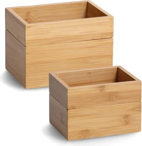 Zeller Present Úložný box, organizér do šuplíka, bambusová sada 2ks (17x12x12)