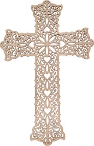 AMADEA Drevený kríž s ornamentom 25 cm