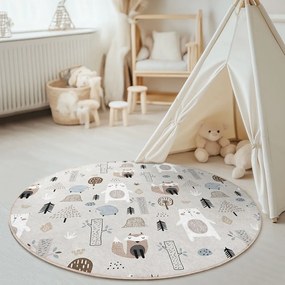Prateľný detský koberec ø100 cm Forest Friends – Mila Home