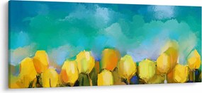 Obraz žltých tulipánov (120x50 cm)