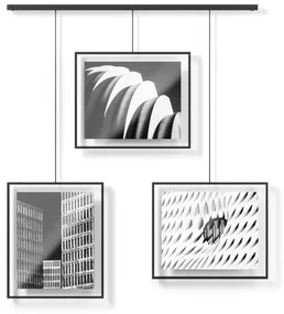 Čierne kovové rámčeky na stenu v súprave 3 ks 73x82 cm Exhibit – Umbra
