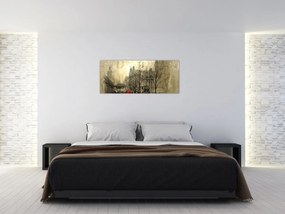 Obraz - Skica mestečka (120x50 cm)