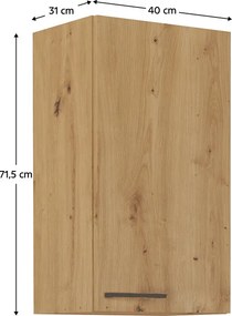 Horná kuchynská skrinka Meriel 40 G-72 1F (dub artisan). Vlastná spoľahlivá doprava až k Vám domov. 1033988