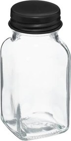 5Five® Košík s 10 hranatými koreničkami, čierne viečka, kov, drevo 22 x 9 x 16 cm